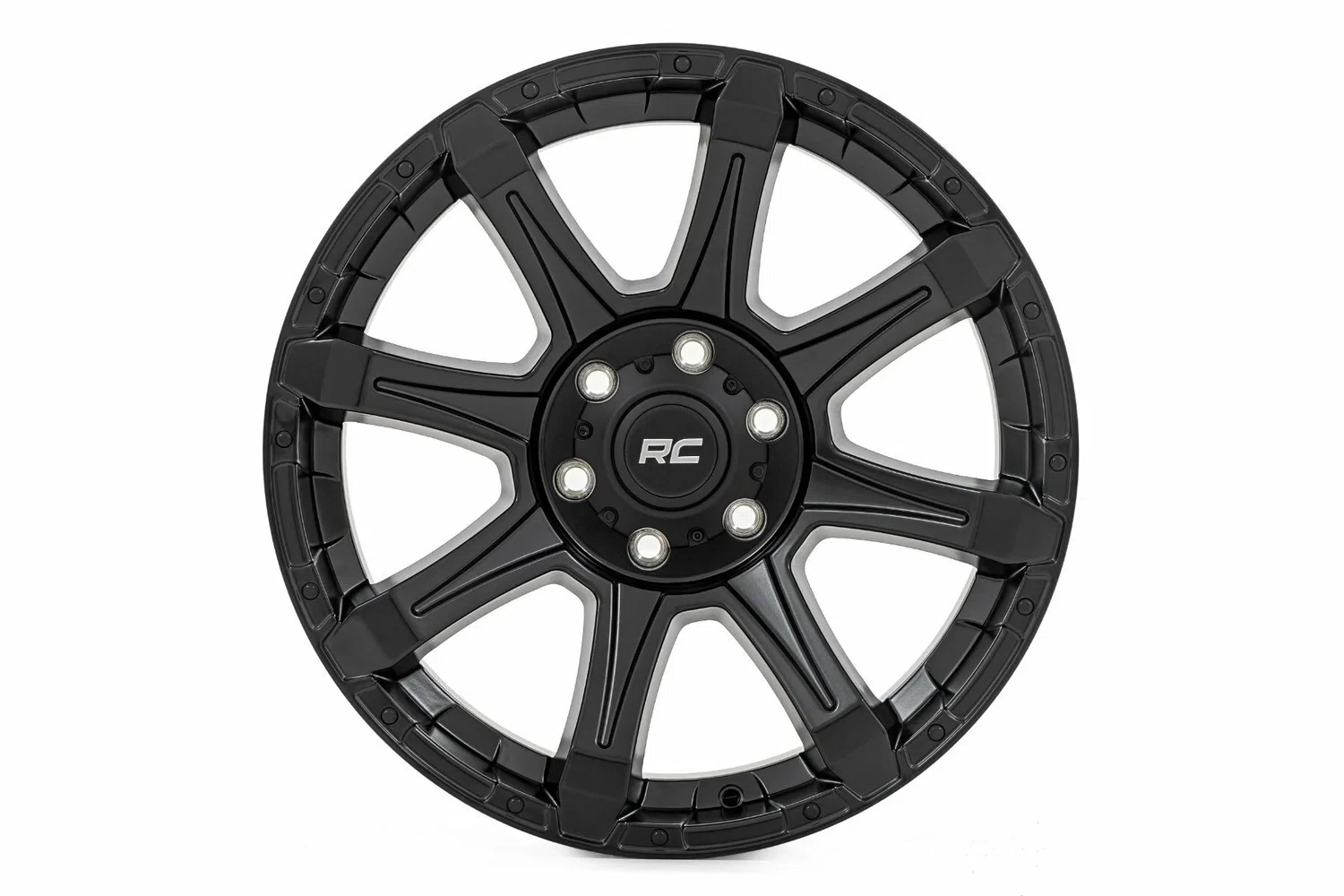 Rough Country 81 Series Wheel One-Piece Semi Gloss Black 20x9 8x180 0mm 81200906